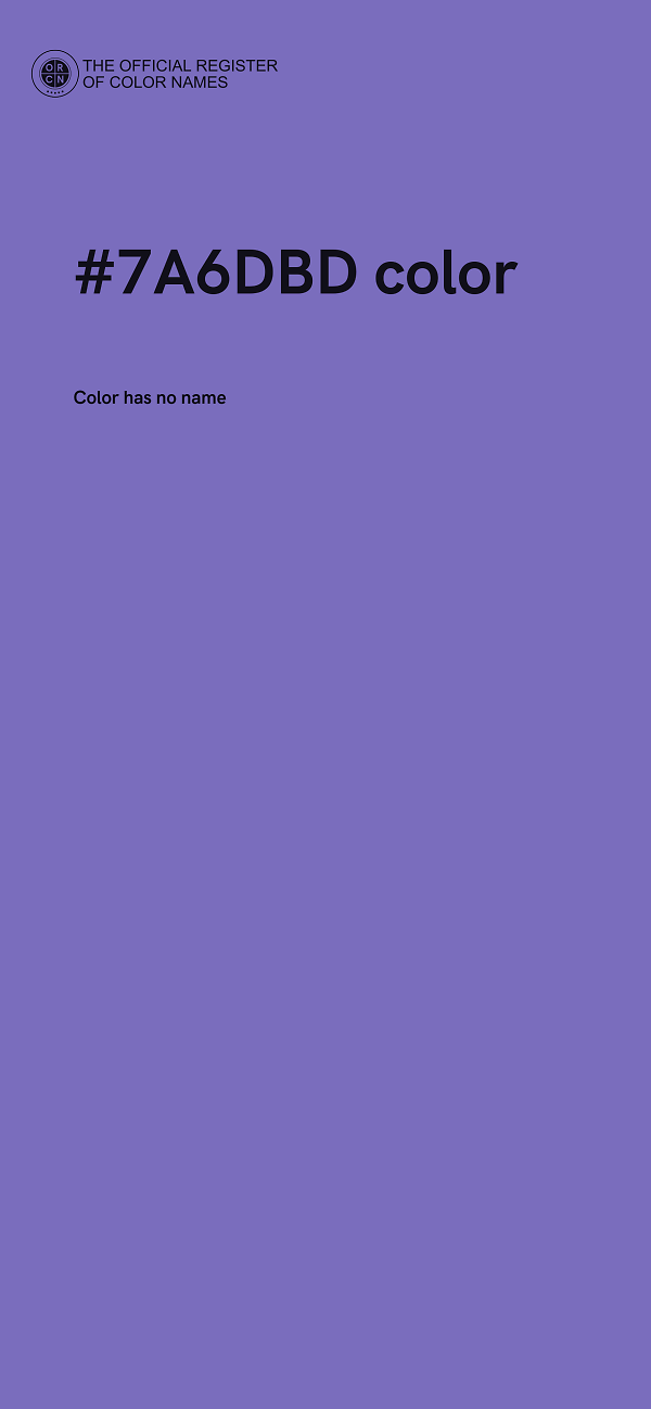 #7A6DBD color image