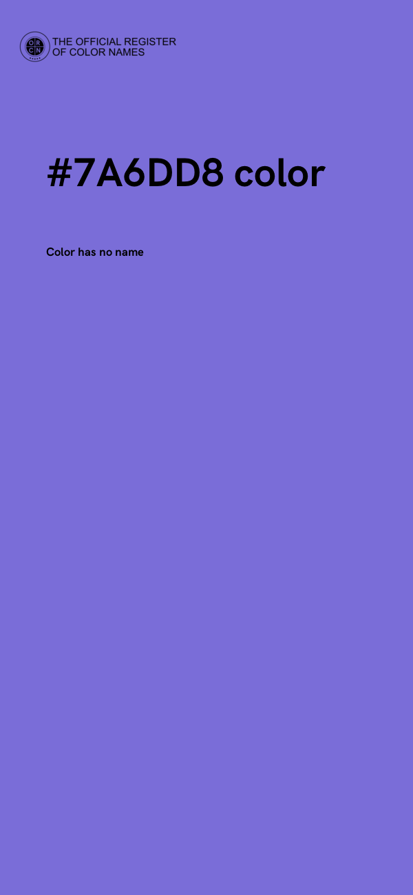 #7A6DD8 color image