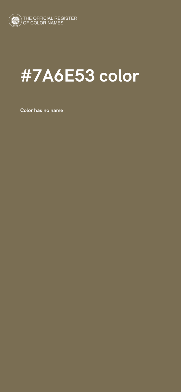 #7A6E53 color image