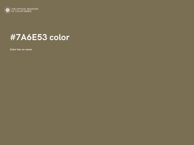 #7A6E53 color image