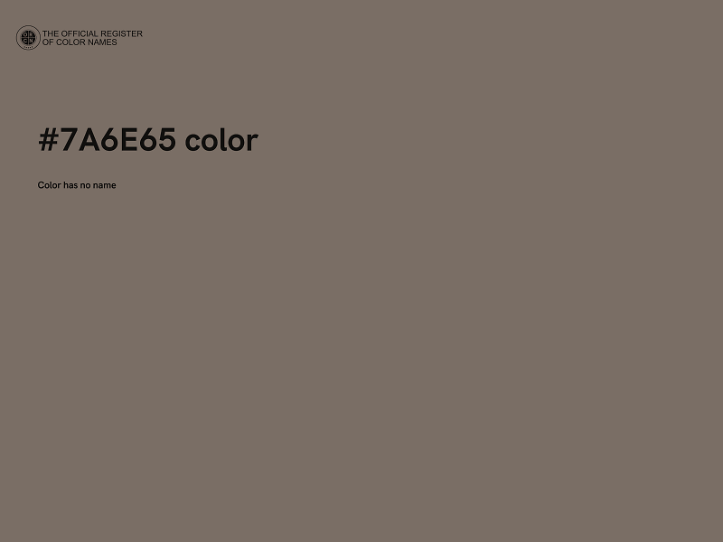 #7A6E65 color image