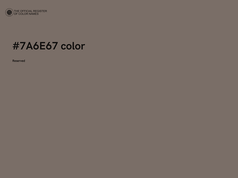 #7A6E67 color image