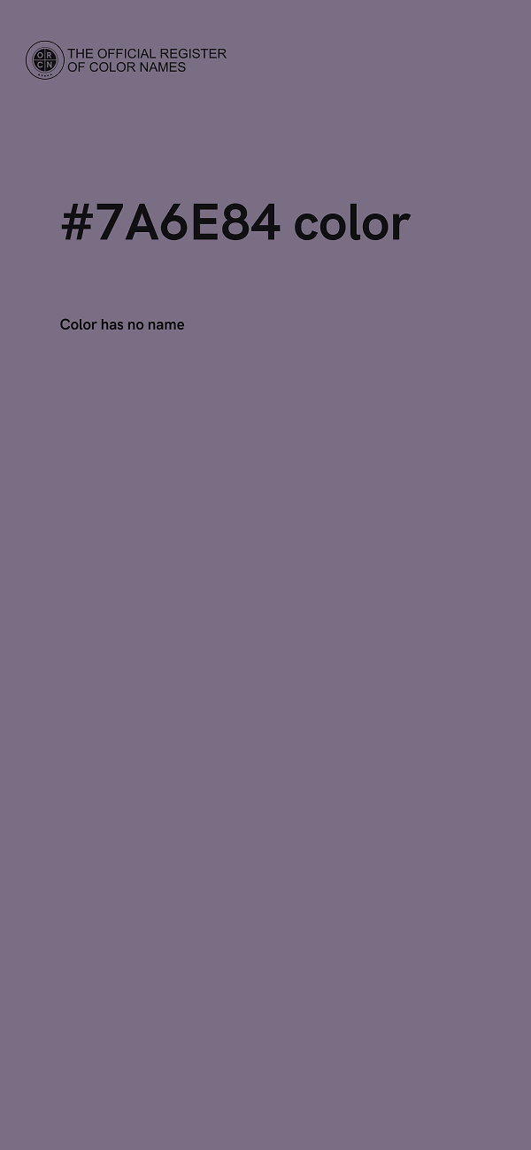 #7A6E84 color image