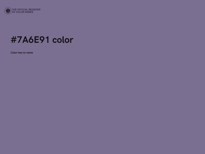 #7A6E91 color image