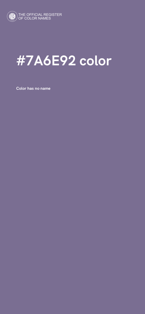 #7A6E92 color image