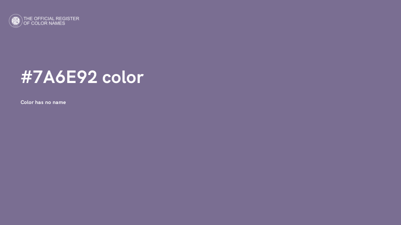 #7A6E92 color image