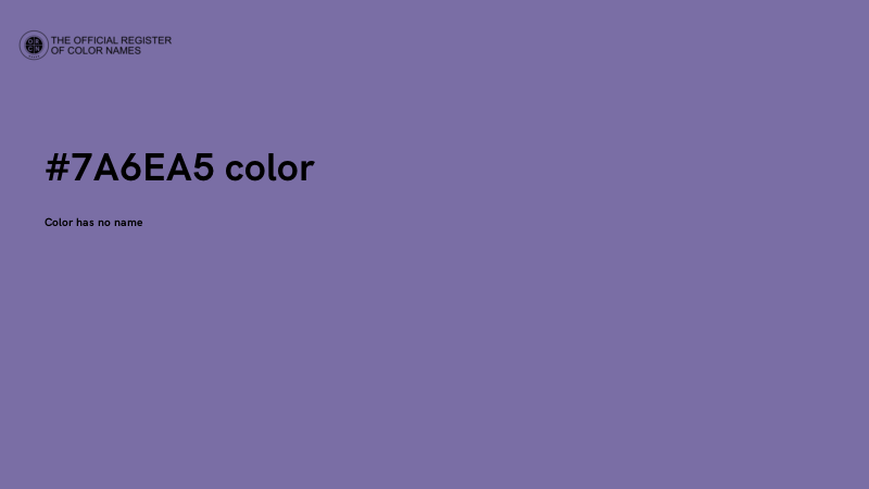 #7A6EA5 color image