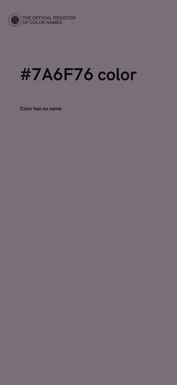 #7A6F76 color image