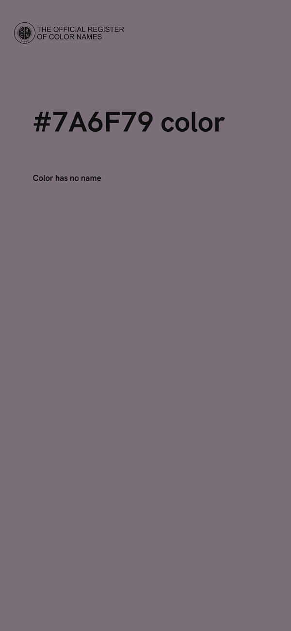 #7A6F79 color image