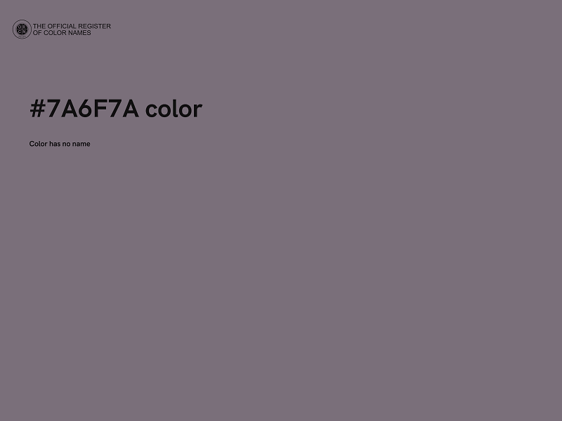 #7A6F7A color image