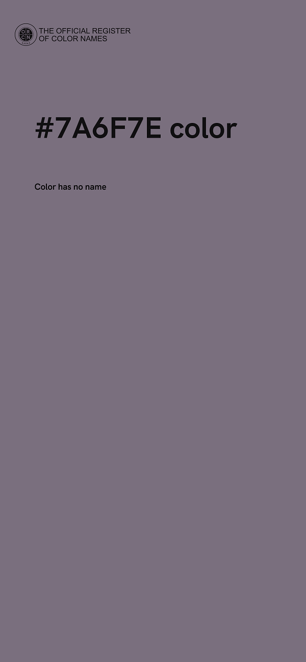 #7A6F7E color image