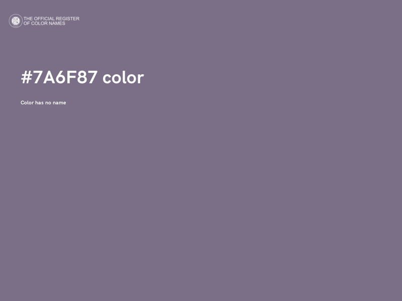 #7A6F87 color image