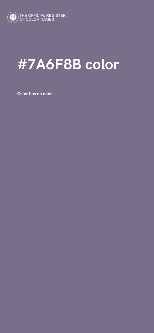 #7A6F8B color image