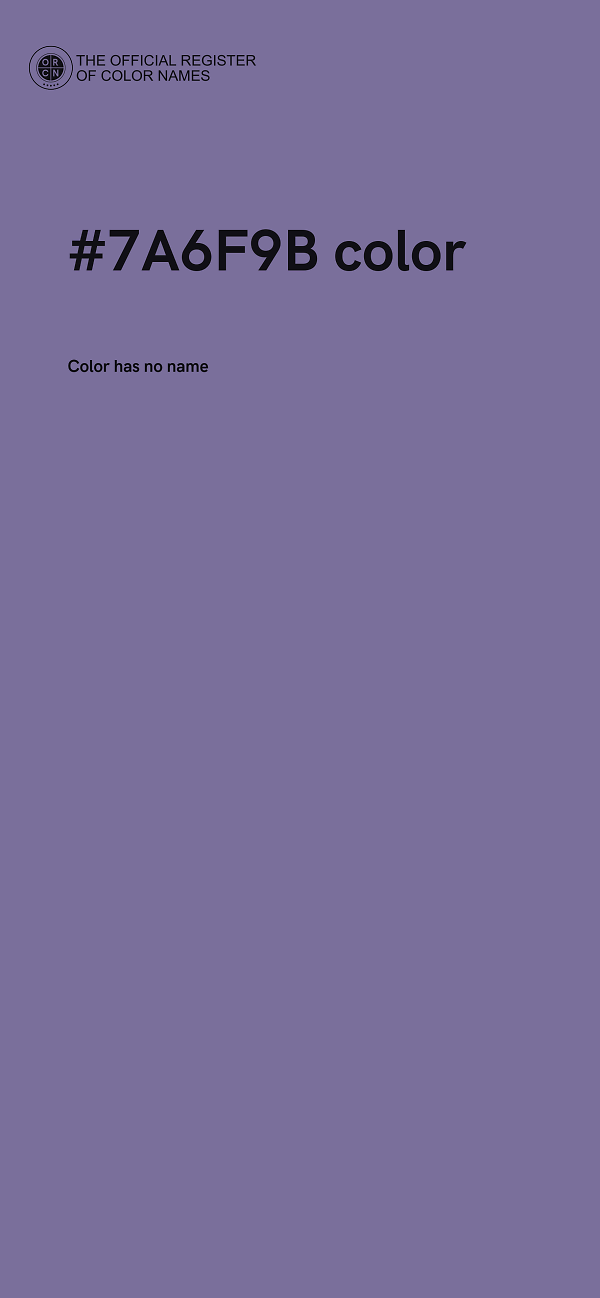 #7A6F9B color image