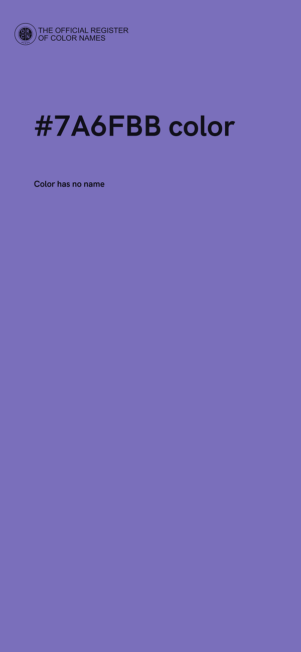 #7A6FBB color image