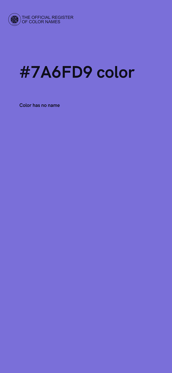 #7A6FD9 color image