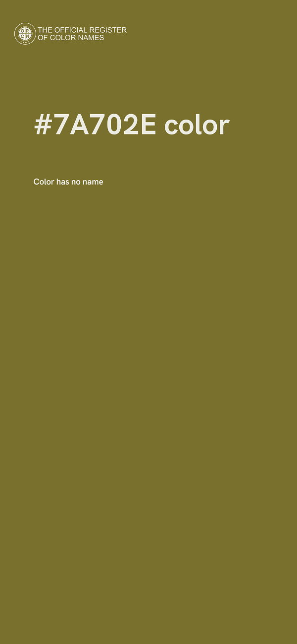 #7A702E color image