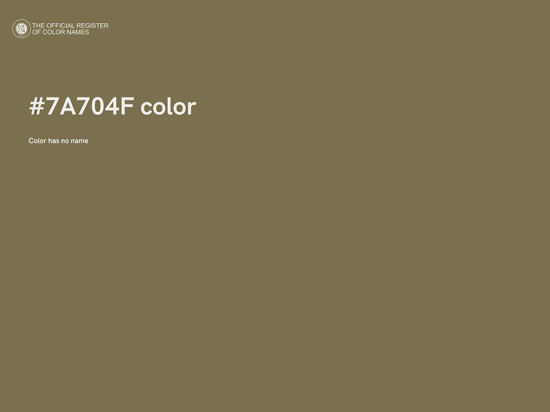 #7A704F color image