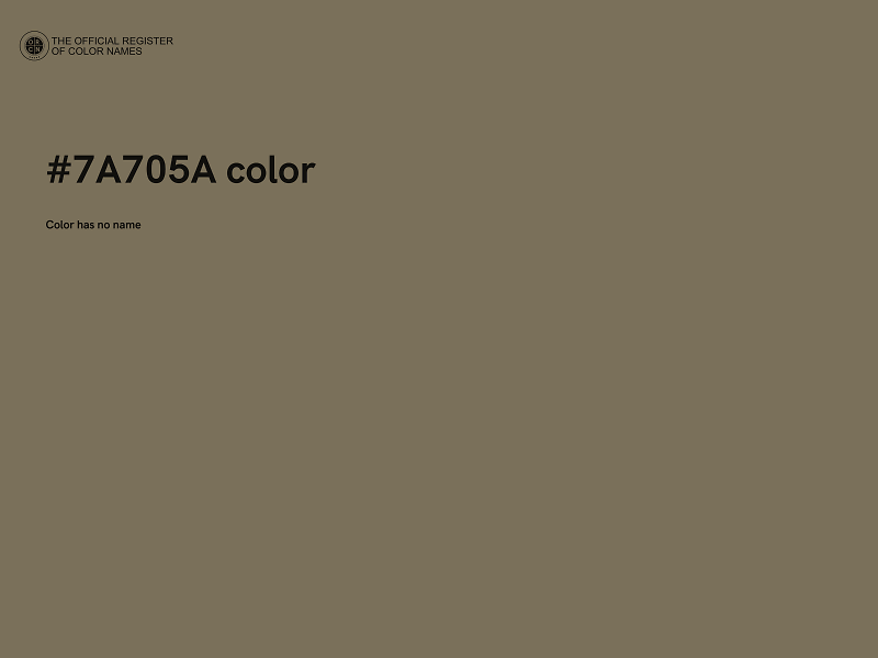 #7A705A color image