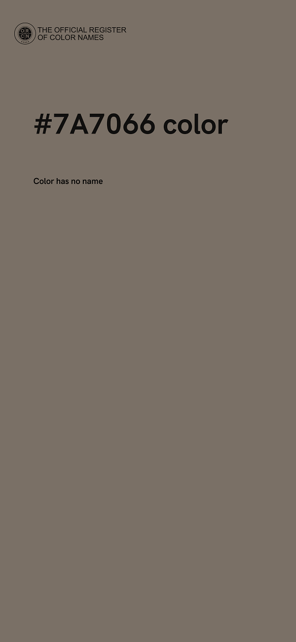 #7A7066 color image