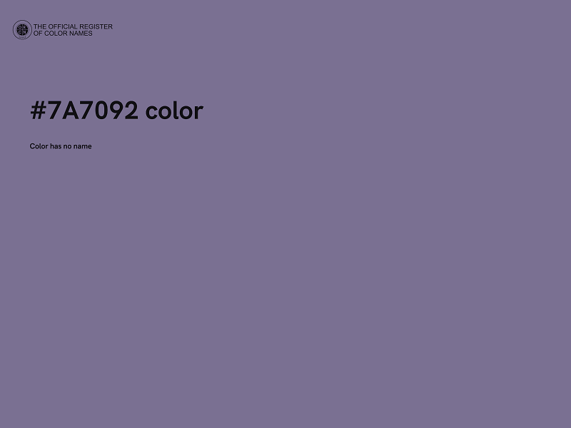 #7A7092 color image
