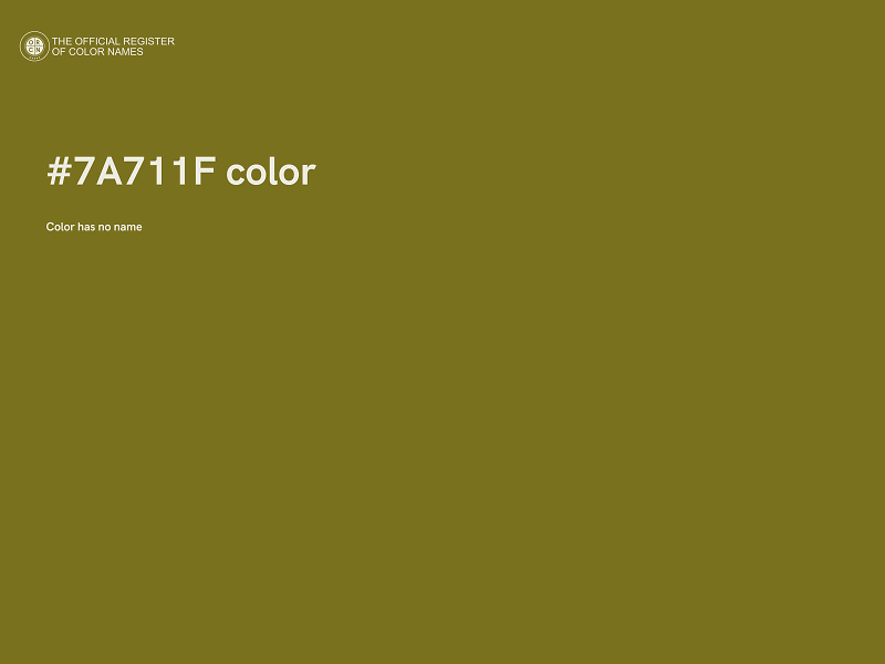 #7A711F color image