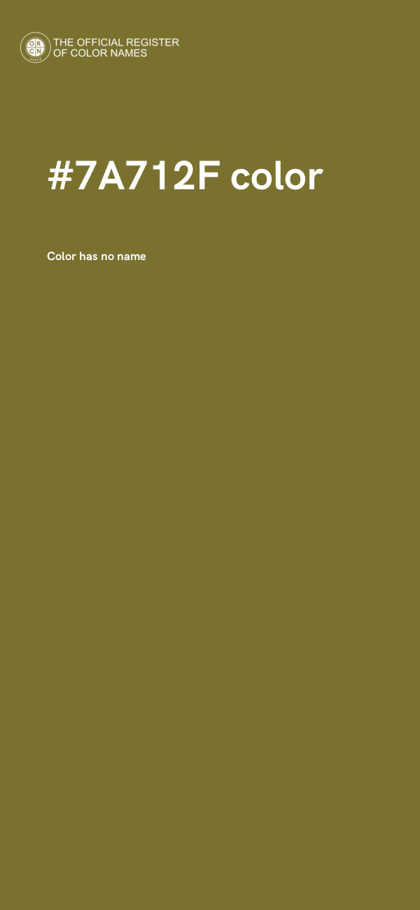 #7A712F color image