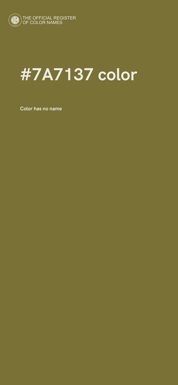#7A7137 color image