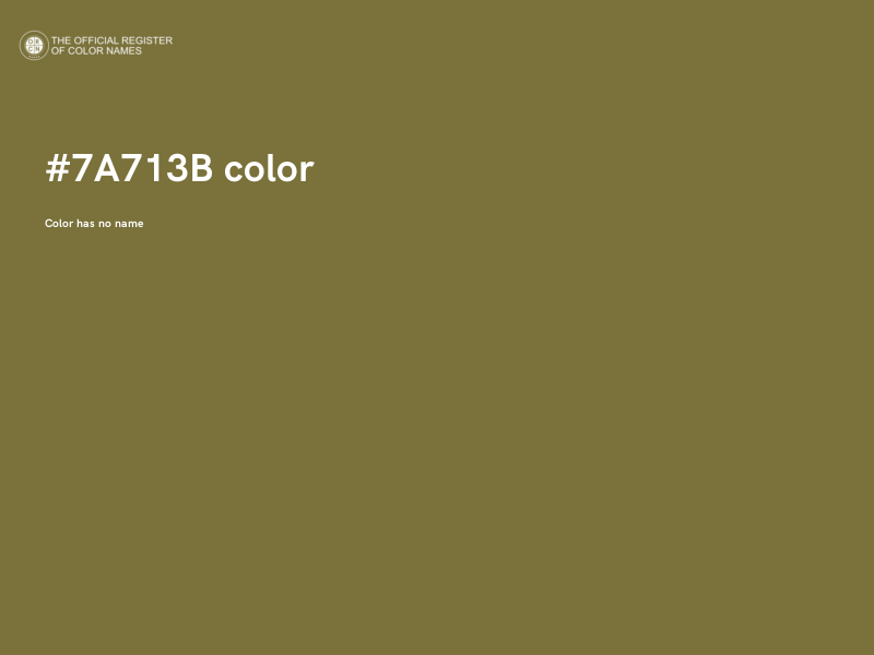 #7A713B color image