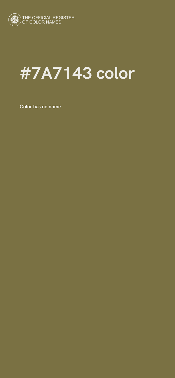 #7A7143 color image