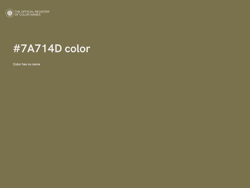 #7A714D color image