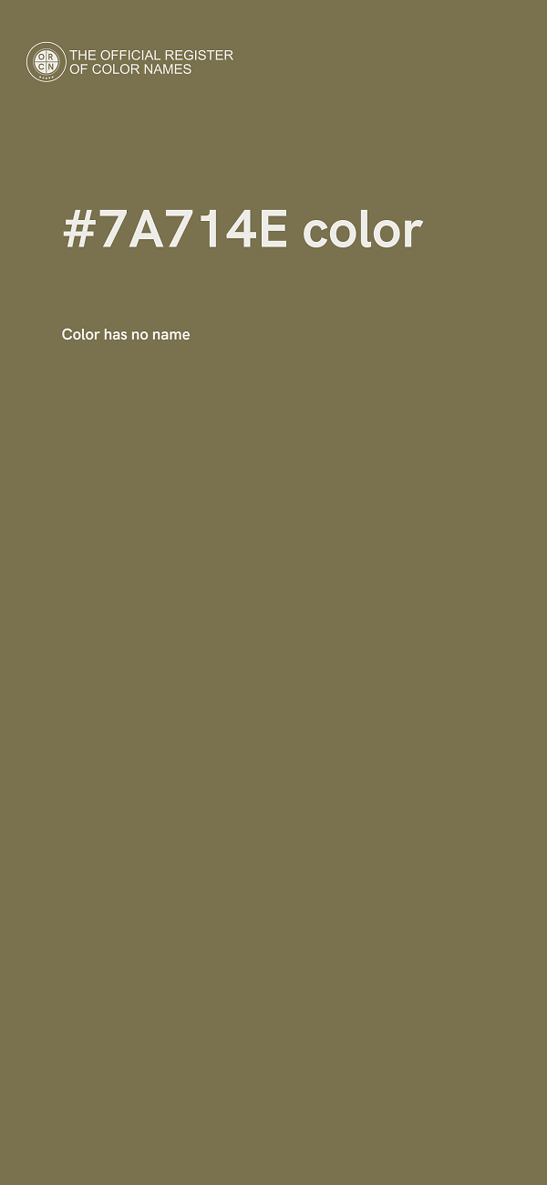 #7A714E color image