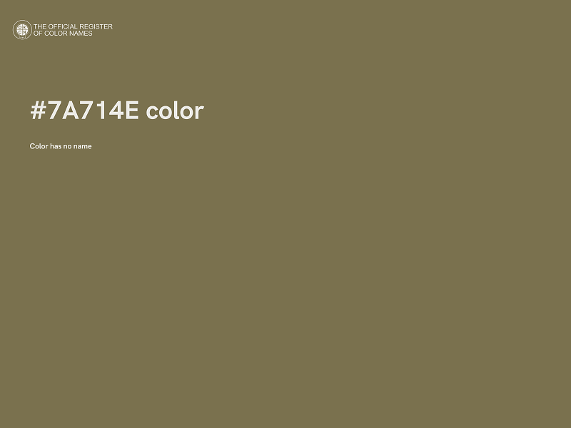 #7A714E color image