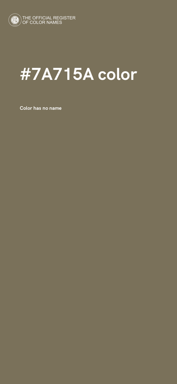 #7A715A color image