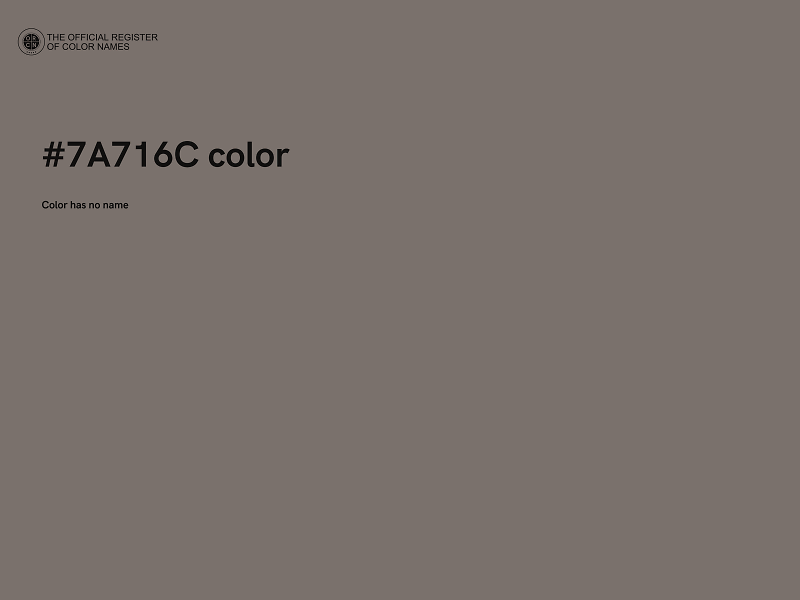 #7A716C color image