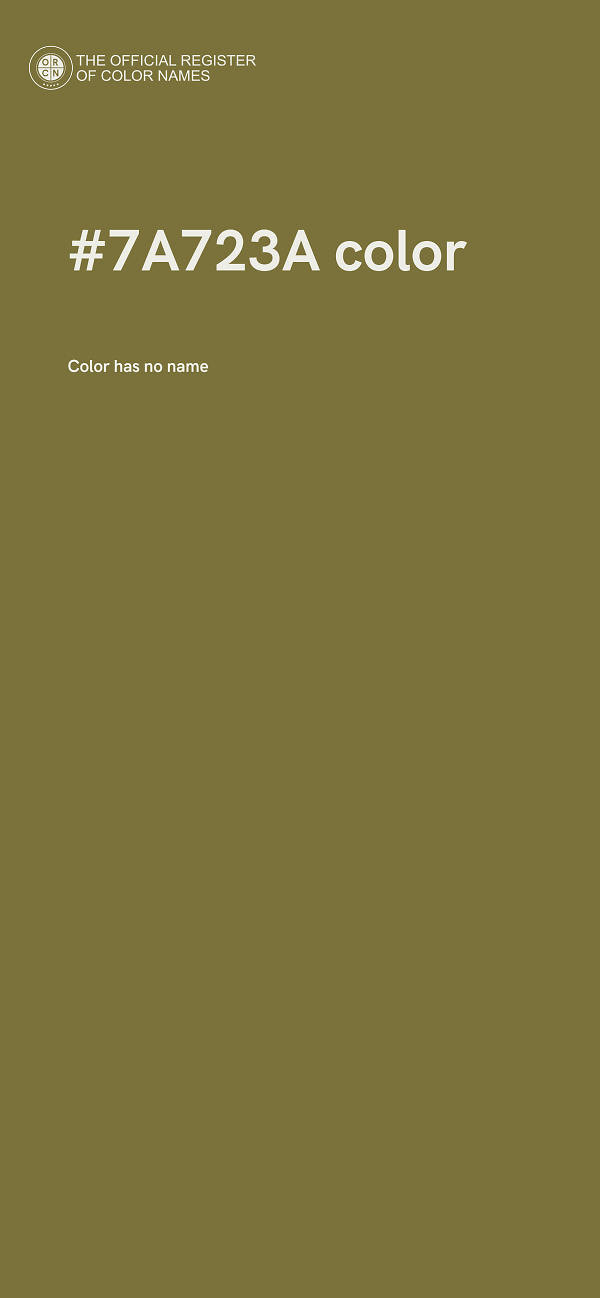 #7A723A color image