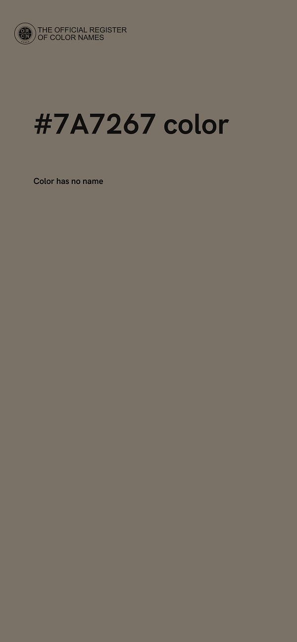 #7A7267 color image