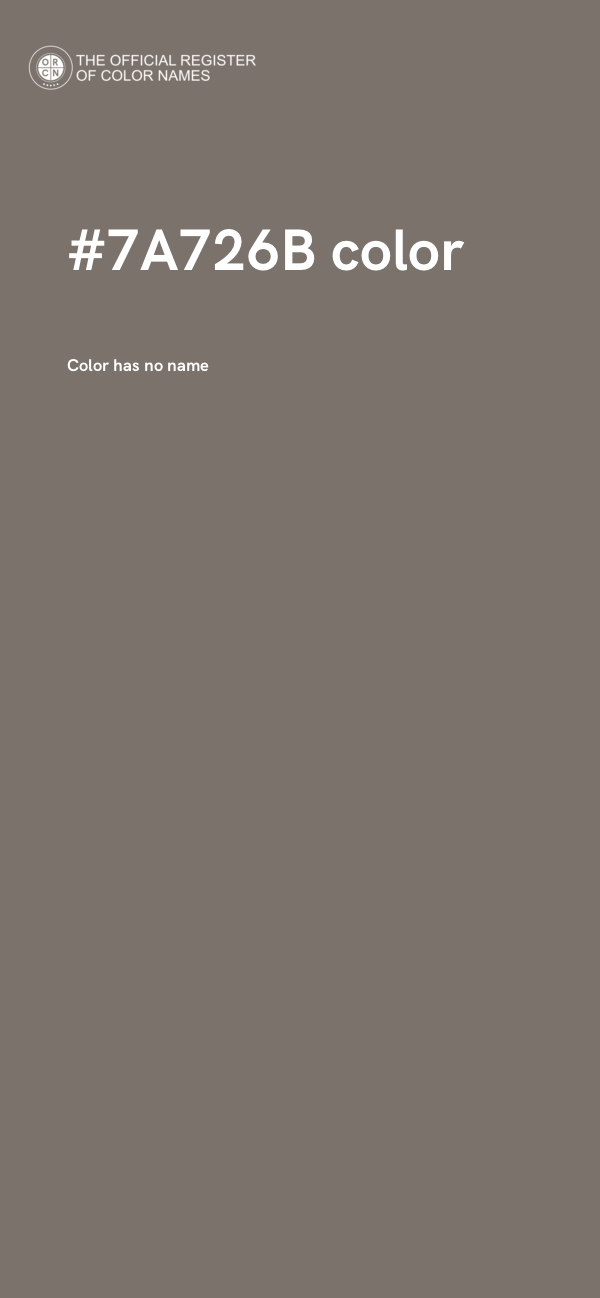 #7A726B color image