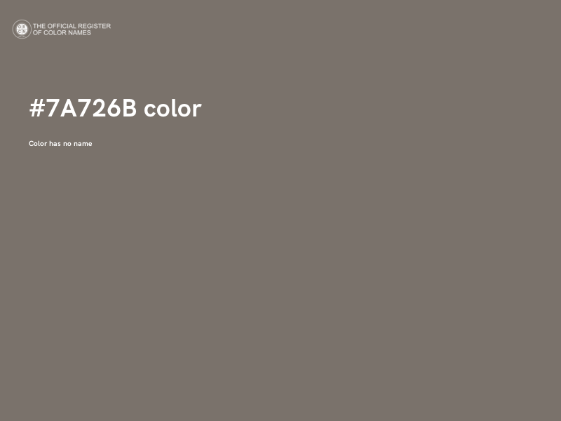 #7A726B color image