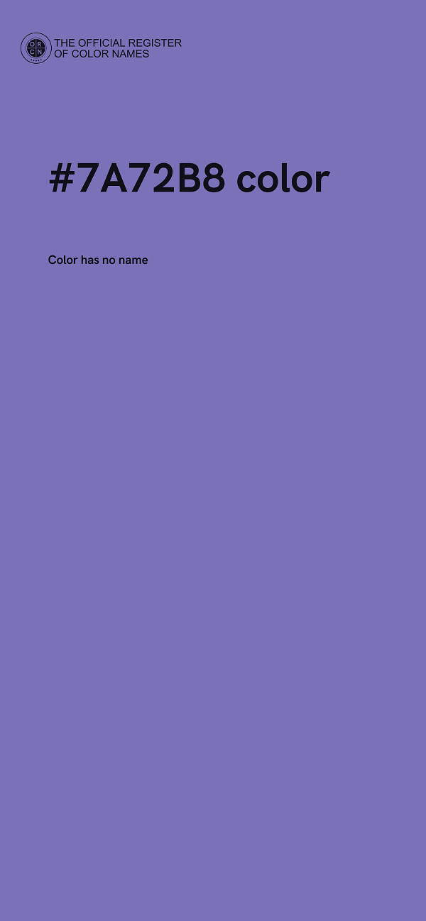 #7A72B8 color image