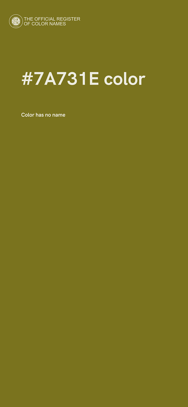 #7A731E color image