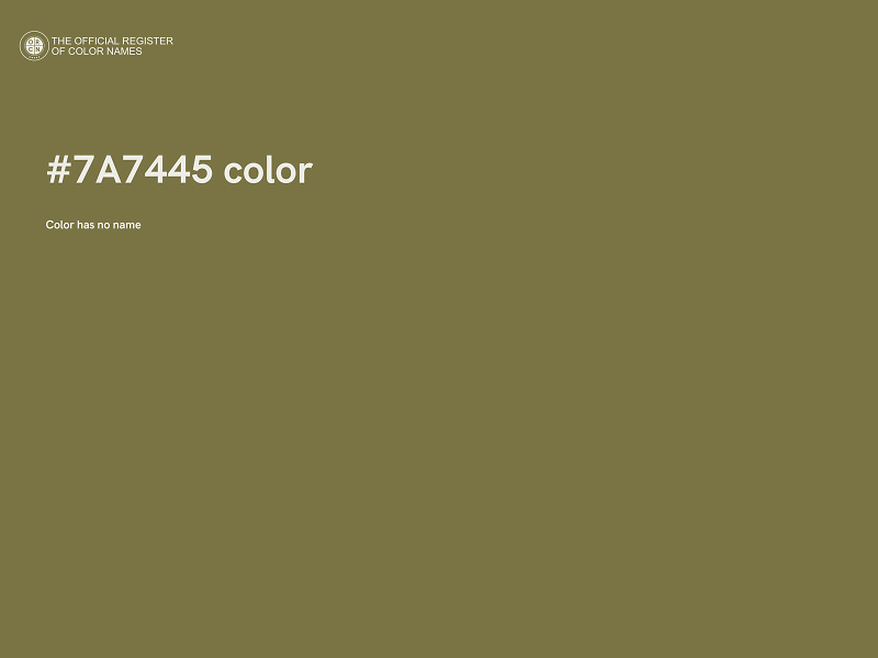 #7A7445 color image