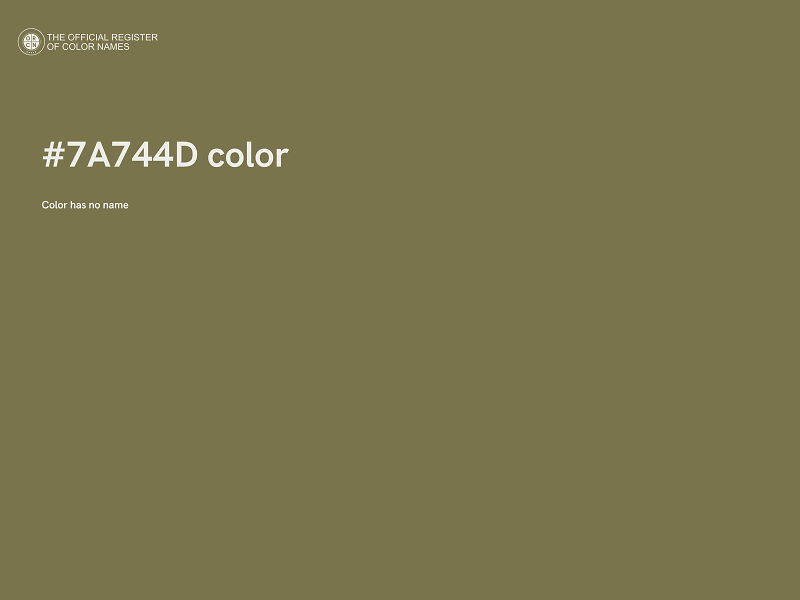 #7A744D color image