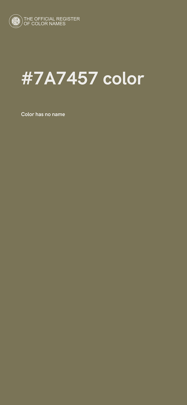#7A7457 color image