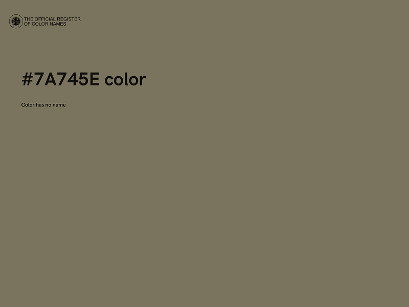 #7A745E color image