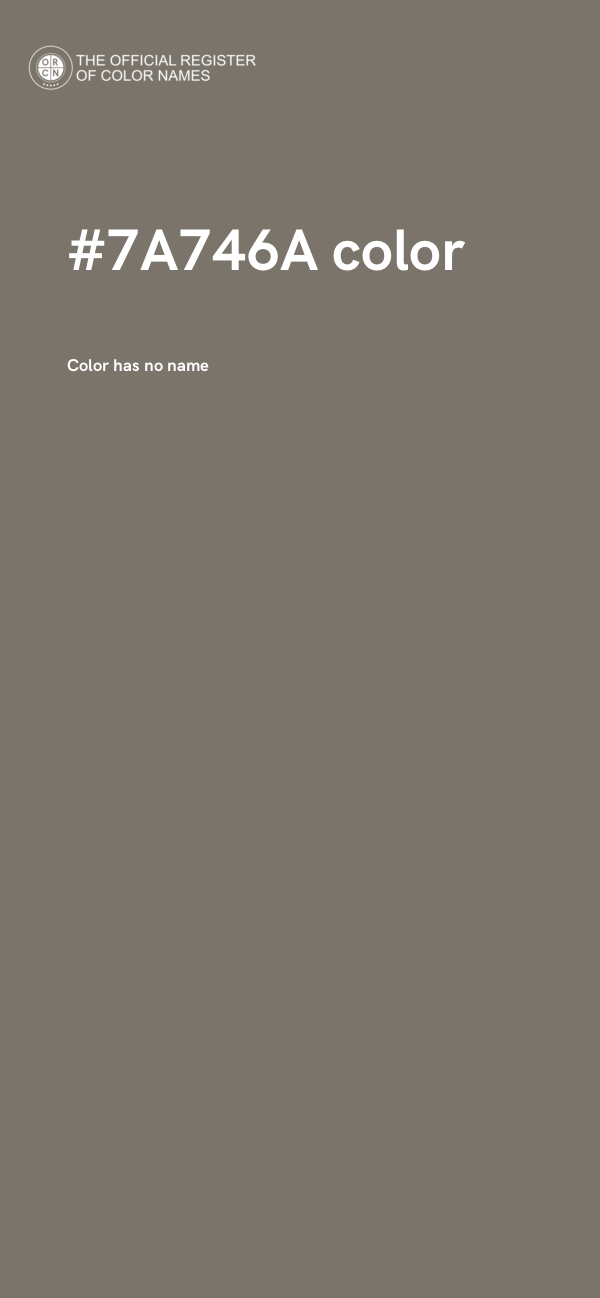 #7A746A color image