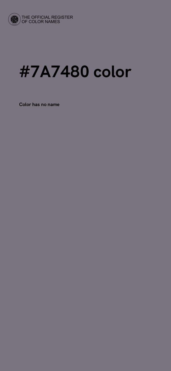 #7A7480 color image