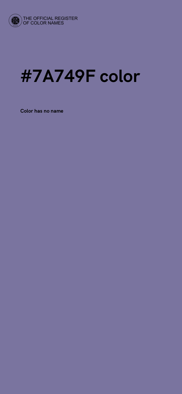 #7A749F color image
