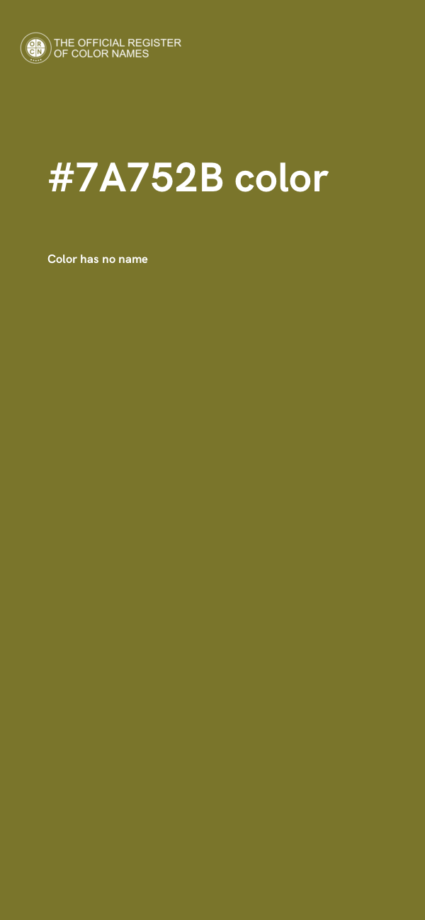 #7A752B color image