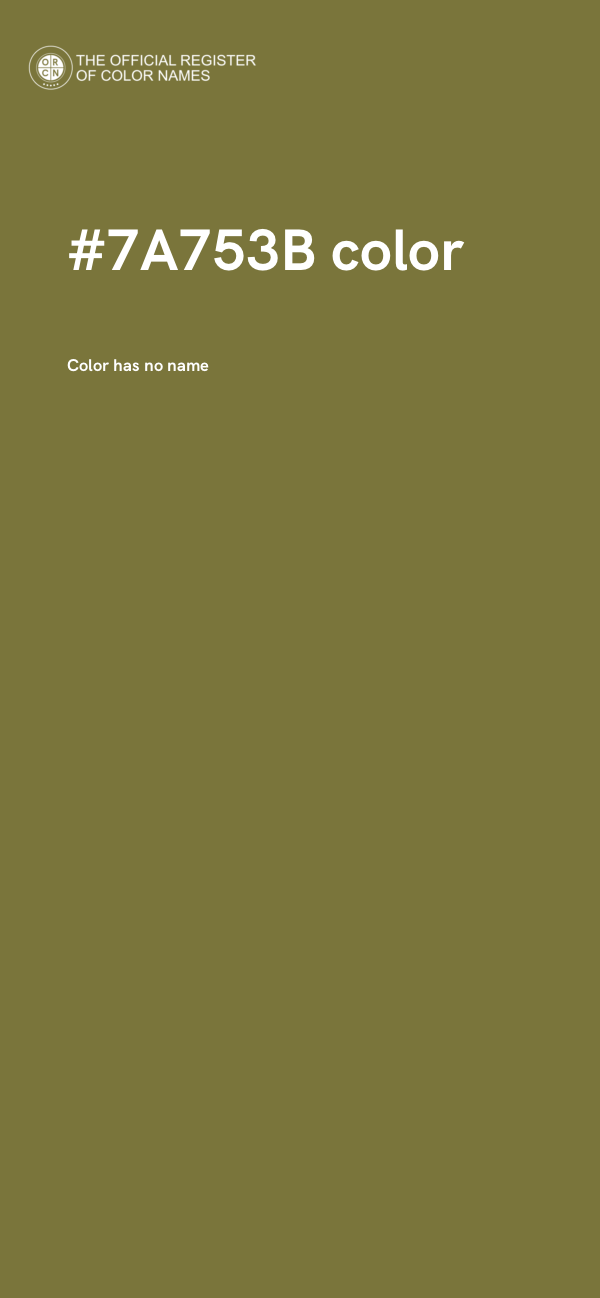 #7A753B color image